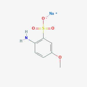 molecular formula C7H8NNaO4S B099016 Benzenesulfonic acid, 2-amino-5-methoxy-, monosodium salt CAS No. 19433-86-4