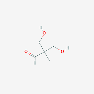 molecular formula C5H10O3 B099028 Propanal, 3-hydroxy-2-(hydroxymethyl)-2-methyl- CAS No. 18516-18-2