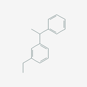 molecular formula C16H18 B099044 Benzene, 1-ethyl-3-(1-phenylethyl)- CAS No. 18908-71-9