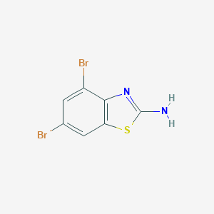 molecular formula C7H4Br2N2S B099045 4,6-Dibromobenzo[d]thiazol-2-amine CAS No. 16582-60-8