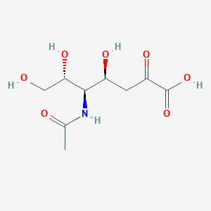 molecular formula C9H15NO7 B099047 5-Acetamido-3,5-dideoxygalactosylheptulosonic acid CAS No. 17048-96-3