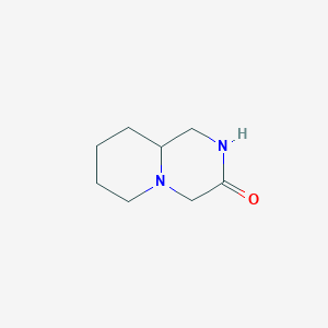 molecular formula C8H14N2O B099048 Hexahydro-1H-pyrido[1,2-A]pyrazin-3(2H)-one CAS No. 15932-74-8