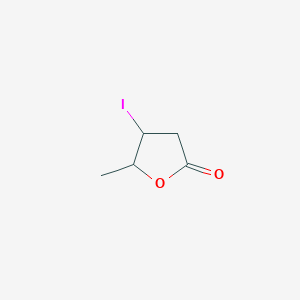 molecular formula C5H7IO2 B099063 4-iodo-5-methyloxolan-2-one CAS No. 18152-73-3
