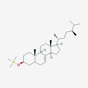 molecular formula C31H56OSi B099066 [(3S,9R,10S,13R,14R,17R)-17-[(2R,5S)-5,6-Dimethylheptan-2-yl]-10,13-dimethyl-2,3,4,5,6,9,11,12,14,15,16,17-dodecahydro-1H-cyclopenta[a]phenanthren-3-yl]oxy-trimethylsilane CAS No. 18880-54-1