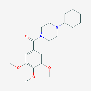 molecular formula C20H30N2O4 B099069 1-Cyclohexyl-4-(3,4,5-trimethoxybenzoyl)piperazine CAS No. 17837-64-8