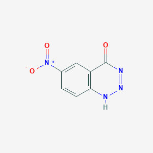 molecular formula C7H4N4O3 B099073 6-nitro-1,2,3-benzotriazin-4(3H)-one CAS No. 91532-29-5