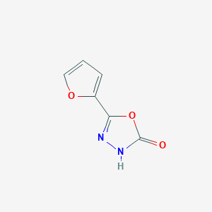 molecular formula C6H4N2O3 B009908 5-(Furan-2-yl)-1,3,4-oxadiazol-2(3H)-one CAS No. 103418-56-0