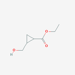 molecular formula C7H12O3 B099081 Ethyl 2-(hydroxymethyl)cyclopropanecarboxylate CAS No. 15224-11-0