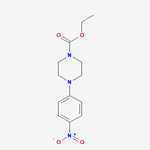 molecular formula C13H17N3O4 B099126 Ethyl 4-(4-nitrophenyl)piperazine-1-carboxylate CAS No. 16154-60-2
