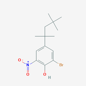 molecular formula C14H20BrNO3 B099133 2-Bromo-6-nitro-4-(1,1,3,3-tetramethylbutyl)phenol CAS No. 17199-22-3