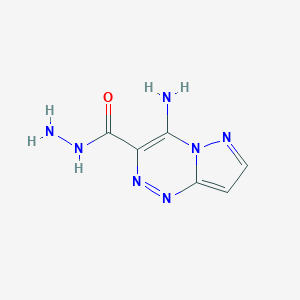 molecular formula C6H7N7O B099138 4-Aminopyrazolo[5,1-c][1,2,4]triazine-3-carbohydrazide CAS No. 16111-78-7