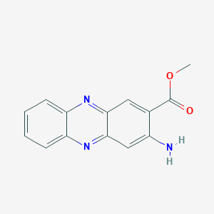 molecular formula C14H11N3O2 B099143 2-Phenazinecarboxylic acid, 3-amino-, methyl ester CAS No. 18450-09-4