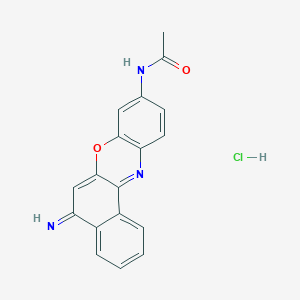 molecular formula C18H14ClN3O2 B099149 N-(5-iminobenzo[a]phenoxazin-9-yl)acetamide;hydrochloride CAS No. 15391-59-0