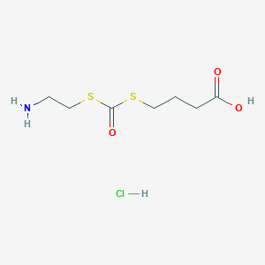 Carbonic acid, dithio-, S-(2-aminoethyl) ester, S-ester with 4-mercaptobutyric acid, hydrochloride