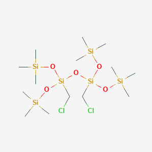 molecular formula C14H40Cl2O5Si6 B099185 1,3-Bis(chloromethyl)-1,1,3,3-tetrakis(trimethylsiloxy)disiloxane CAS No. 17909-34-1