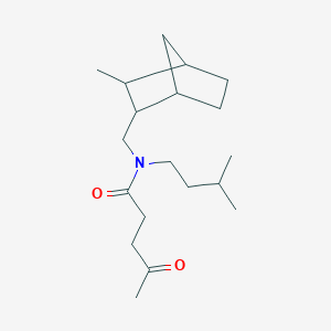 molecular formula C19H33NO2 B099208 N-Isopentyl-N-(3-methyl-2-norbornylmethyl)-4-oxovaleramide CAS No. 18966-39-7
