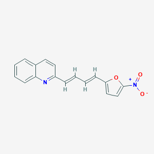 molecular formula C17H12N2O3 B099213 2-(5-Nitro-2-furyl-1,3-butadienyl)quinoline CAS No. 19105-42-1