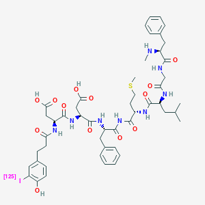 Substance P (5-11), N-alpha-(desamino-3-iodotyrosyl)-8-N-me-phe-5,6-asp-