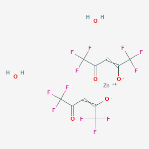 molecular formula C10H6F12O6Zn B099247 ZINC;1,1,1,5,5,5-hexafluoro-4-oxopent-2-en-2-olate;dihydrate CAS No. 16743-33-2