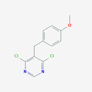 molecular formula C12H10Cl2N2O B099248 4,6-Dichloro-5-(4-methoxybenzyl)pyrimidine CAS No. 16016-00-5