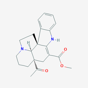 molecular formula C21H24N2O3 B099253 methyl (1S,12S,19S)-12-acetyl-8,16-diazapentacyclo[10.6.1.01,9.02,7.016,19]nonadeca-2,4,6,9-tetraene-10-carboxylate CAS No. 15622-69-2