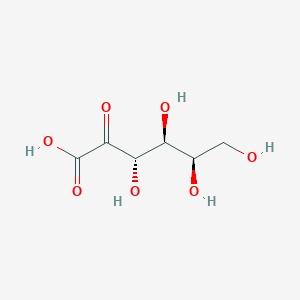 molecular formula C6H10O7 B099255 (3S,4S,5R)-3,4,5,6-tetrahydroxy-2-oxohexanoic acid CAS No. 16722-49-9