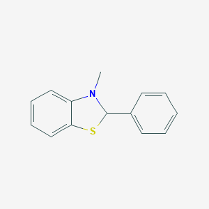molecular formula C14H13NS B099258 Benzothiazole,2,3-dihydro-3-methyl-2-phenyl-(9ci) CAS No. 16192-33-9