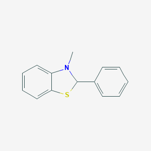 molecular formula C14H13NS B099258 2-Phenyl-3-methyl-2,3-dihydrobenzothiazole CAS No. 16192-33-9