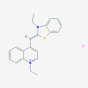 molecular formula C21H21IN2S B099269 1-Ethyl-4-((3-ethyl-3H-benzothiazol-2-ylidene)methyl)quinolinium iodide CAS No. 15941-82-9