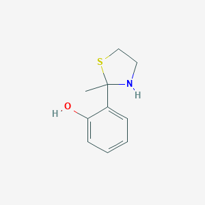 molecular formula C10H13NOS B099274 2-(2-Methyl-1,3-thiazolidin-2-yl)phenol CAS No. 16763-42-1