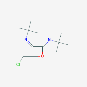 molecular formula C13H23ClN2O B099278 2-N,3-N-ditert-butyl-4-(chloromethyl)-4-methyloxetane-2,3-diimine CAS No. 18812-81-2