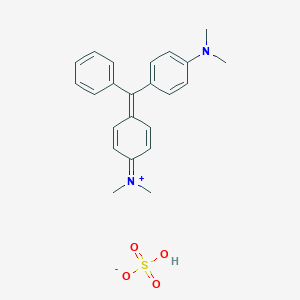 molecular formula C23H26N2O4S B099285 Dimethyl[4-[4-(dimethylamino)-alpha-phenylbenzylidene]-2,5-cyclohexadien-1-ylidene]ammonium hydrogen sulfate CAS No. 16044-24-9