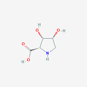 molecular formula C5H9NO4 B099299 (2S,3S,4R)-3,4-dihydroxypyrrolidine-2-carboxylic acid CAS No. 17663-44-4