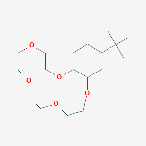 molecular formula C18H34O5 B099300 17-Tert-butyl-2,5,8,11,14-pentaoxabicyclo[13.4.0]nonadecane CAS No. 17454-49-8