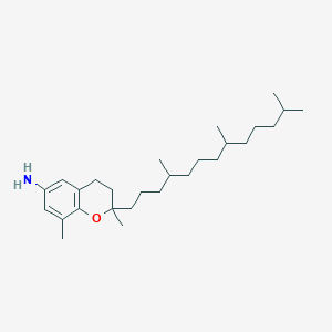 molecular formula C27H47NO B099311 3,4-Dihydro-2,8-dimethyl-2-(4,8,12-trimethyltridecyl)-2H-1-benzopyran-6-amine CAS No. 18230-02-9