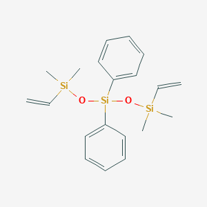 molecular formula C20H28O2Si3 B099315 1,1,5,5-Tetramethyl-3,3-diphenyl-1,5-divinyltrisiloxane CAS No. 18586-22-6
