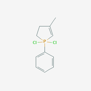 molecular formula C11H13Cl2P B099318 1,1-Dichloro-4-methyl-1-phenyl-2,3-dihydro-1lambda5-phosphole CAS No. 17154-12-0