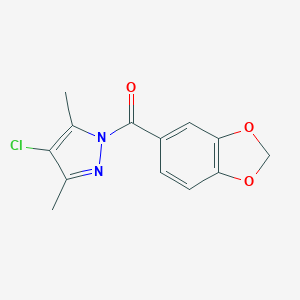 1-(1,3-Benzodioxol-5-ylcarbonyl)-4-chloro-3,5-dimethyl-1H-pyrazole