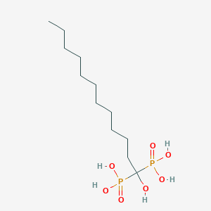 molecular formula C12H28O7P2 B099338 Lauryl alcohol diphosphonic acid CAS No. 16610-63-2