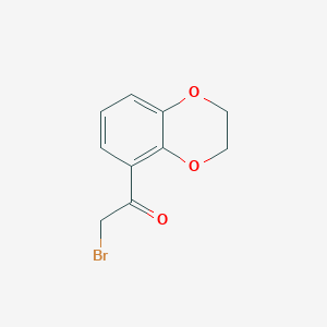 molecular formula C10H9BrO3 B009934 2-Bromo-1-(2,3-dihydrobenzo[b][1,4]dioxin-5-yl)ethanone CAS No. 19815-97-5