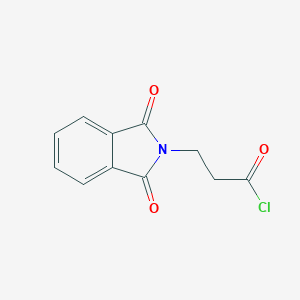 molecular formula C11H8ClNO3 B099341 1,3-Dihydro-1,3-dioxo-2H-isoindole-2-propionyl chloride CAS No. 17137-11-0