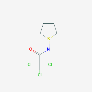 molecular formula C6H8Cl3NOS B099342 Thiophene, 1,1,2,3,4,5-hexahydro-1-((trichloroacetyl)imino)- CAS No. 15436-35-8