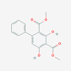 molecular formula C16H14O6 B099389 3,5-Dihydroxy-2,4-biphenyldicarboxylic acid dimethyl ester CAS No. 16632-06-7