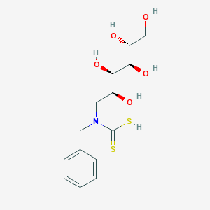 molecular formula C14H21NO5S2 B009940 N-Benzylglucamine dithiocarbamate CAS No. 110771-92-1