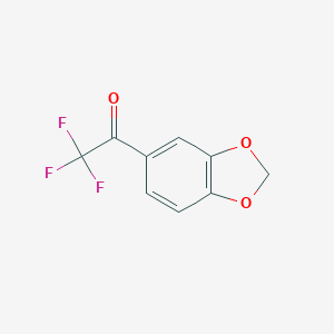 molecular formula C9H5F3O3 B009941 1-(1,3-Benzodioxol-5-YL)-2,2,2-trifluoro-ethanone CAS No. 102124-73-2