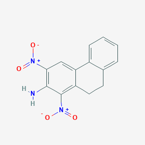 molecular formula C14H11N3O4 B099421 1,3-Dinitro-9,10-dihydrophenanthren-2-amine CAS No. 18264-95-4