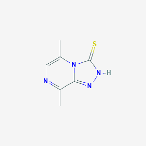 molecular formula C7H8N4S B009944 5,8-dimethyl-2H-[1,2,4]triazolo[4,3-a]pyrazine-3-thione CAS No. 19854-99-0