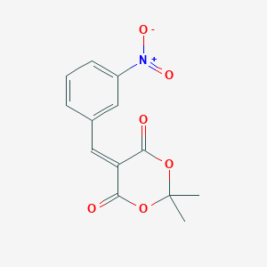 molecular formula C13H11NO6 B099448 1,3-Dioxane-4,6-dione, 2,2-dimethyl-5-[(3-nitrophenyl)methylene]- CAS No. 16286-25-2
