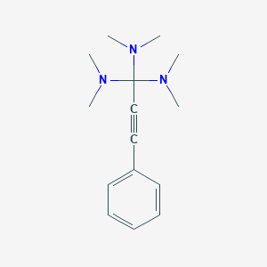 molecular formula C15H23N3 B099470 N~1~,N~1~,N'~1~,N'~1~,N''~1~,N''~1~-Hexamethyl-3-phenylprop-2-yne-1,1,1-triamine CAS No. 19176-75-1