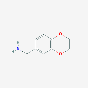 molecular formula C9H11NO2 B099475 (2,3-二氢苯并[b][1,4]二噁英-6-基)甲胺 CAS No. 17413-10-4
